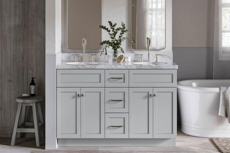 light sage green bathroom vanity