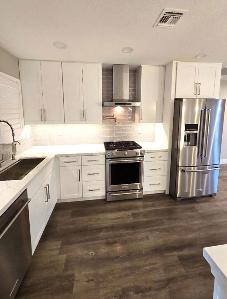 A newly remodeled kitchen
