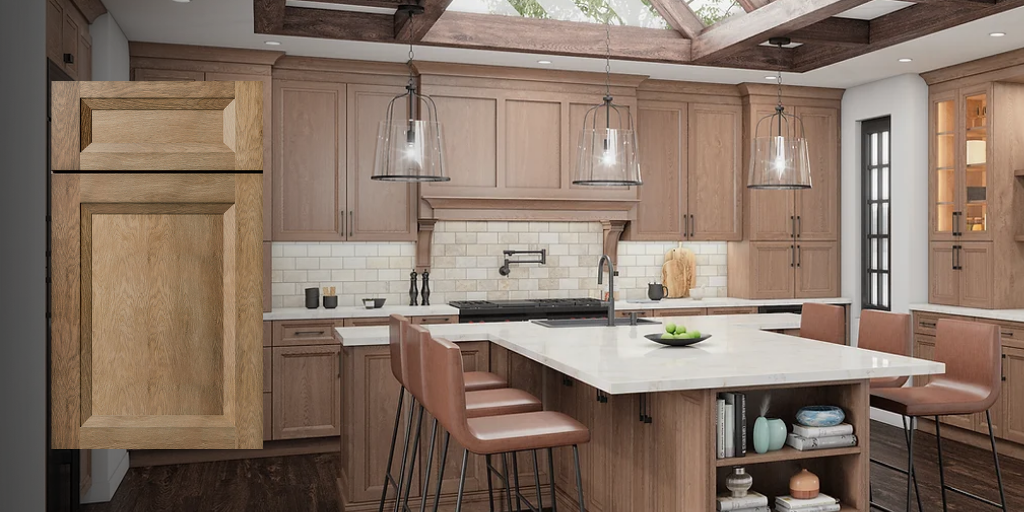 Kitchen featuring the Oxford Toffee cabinets