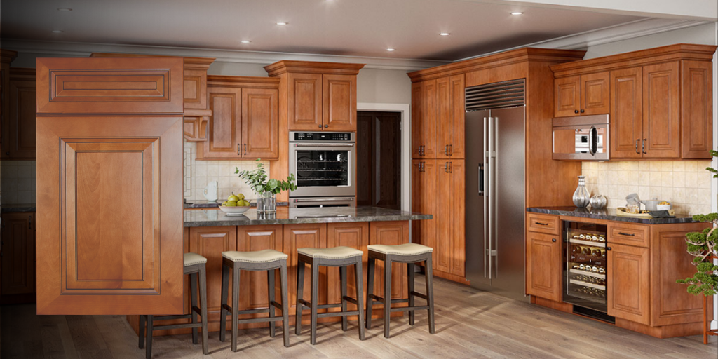 Kitchen featuring the Raised Newport style cabinets