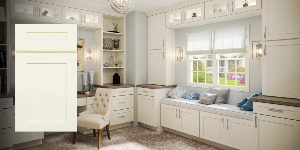 Kitchen featuring the Shaker Antique White cabinet style