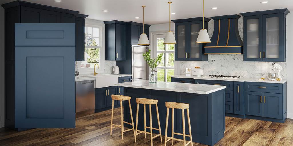 Kitchen featuring the Shaker Aria style cabinets