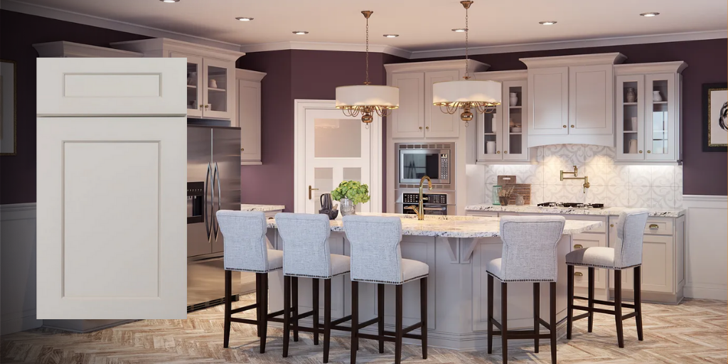 Kitchen featuring the Shaker Dove style cabinets