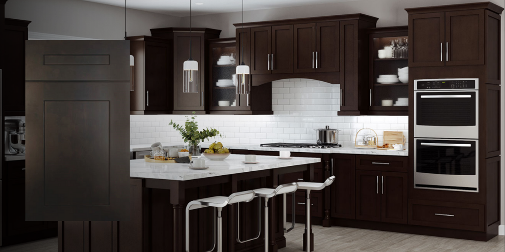 Kitchen featuring the Shaker Ebony style cabinets