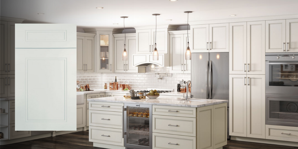 Kitchen with the Step Down Soda cabinets
